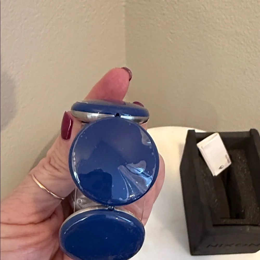 Noxin Blue and Silver and Blue Cuff watch. NWOT